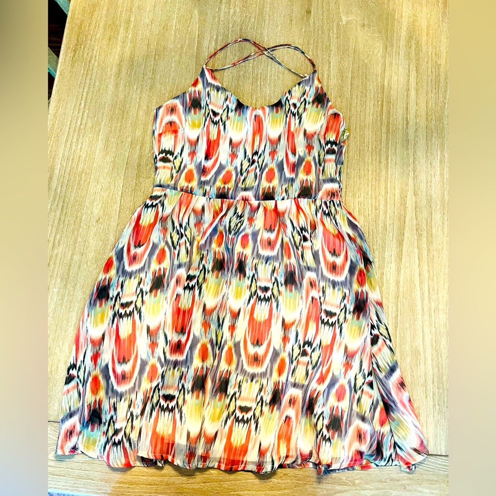 BB Dakota dress-spaghetti strap flowy bohemian/contemporary style mini -size 8.